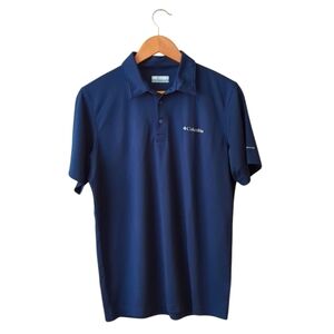 Columbia - Men's Size Small Navy Blue Omni Freeze Polo Shirt